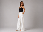 Calça Pantalona Linho Off White Serene