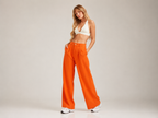 Calça Pantalona Laranja Solar