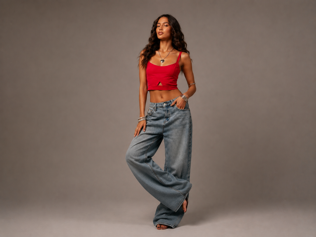 Top Cropped Vermelho Essential