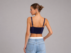 Top Cropped Azul Marinho Essential