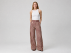 Calça Pantalona Listras Bordô Élan