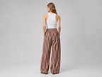 Calça Pantalona Listras Bordô Élan