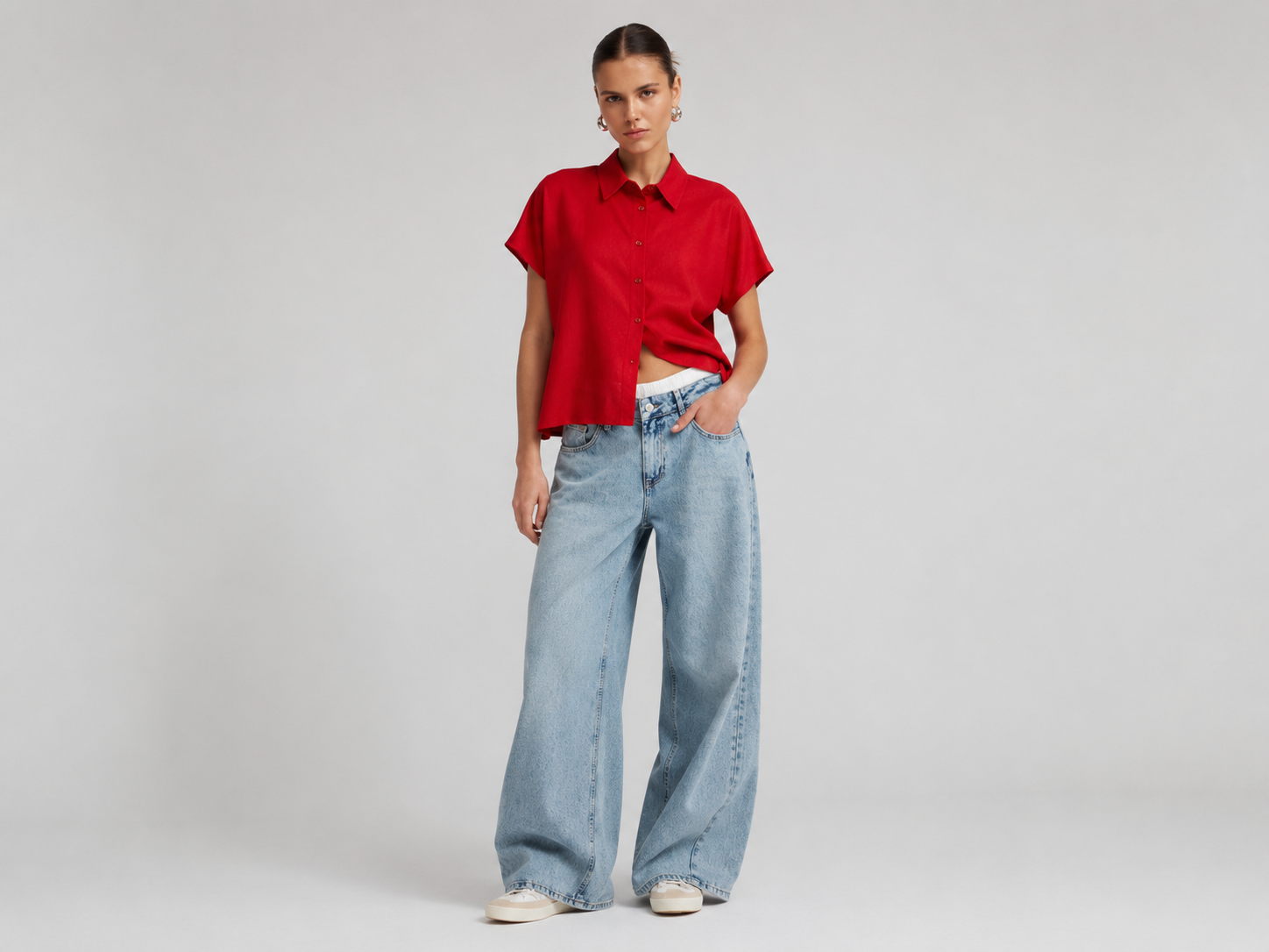 Camisa Linho Vermelho Intense