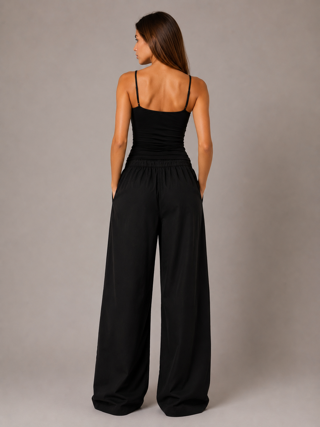 Calça Wide Leg Urban Leather