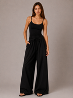 Calça Wide Leg Urban Leather