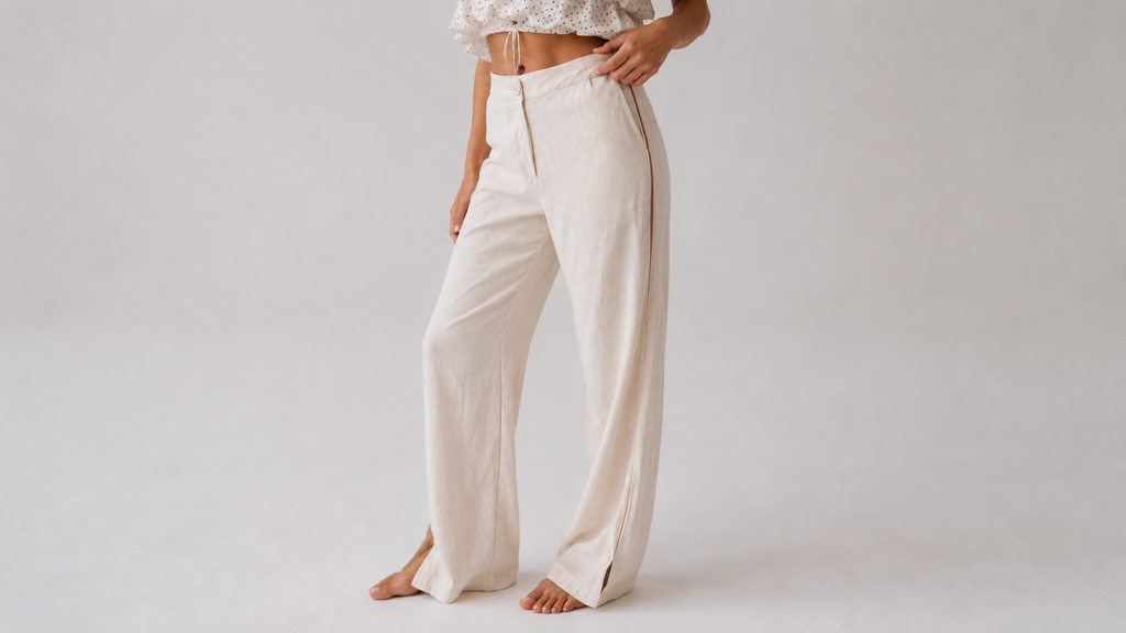 Calça Pantalona Aurora Off-White