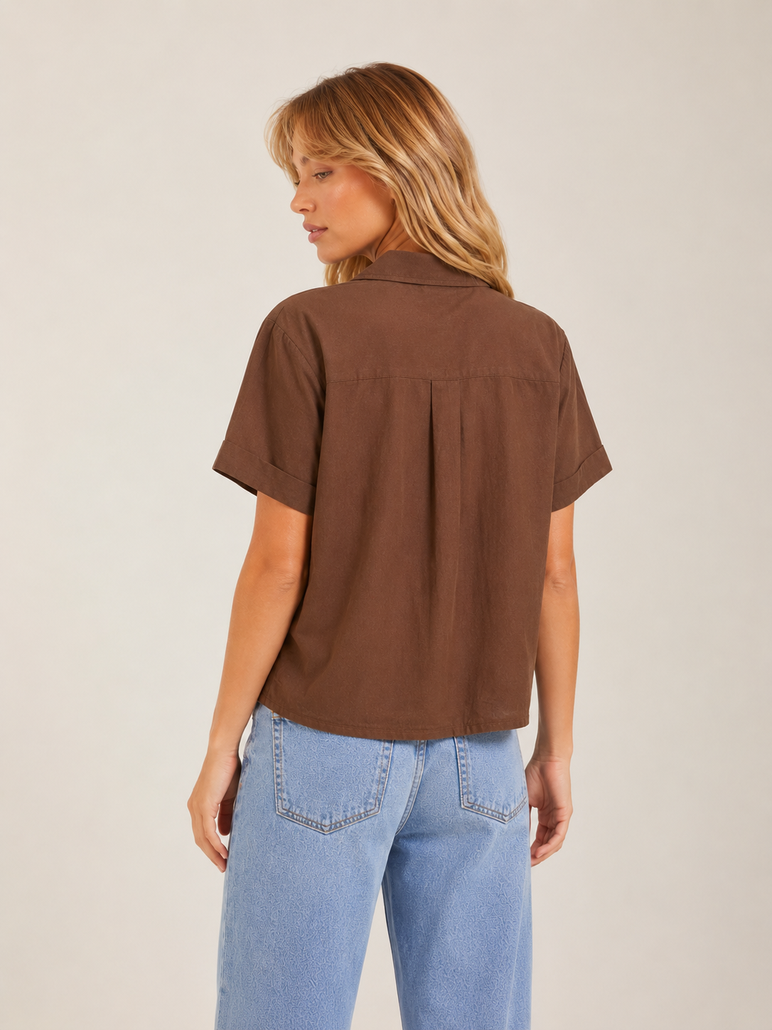 Camisa Essence Brown Linen
