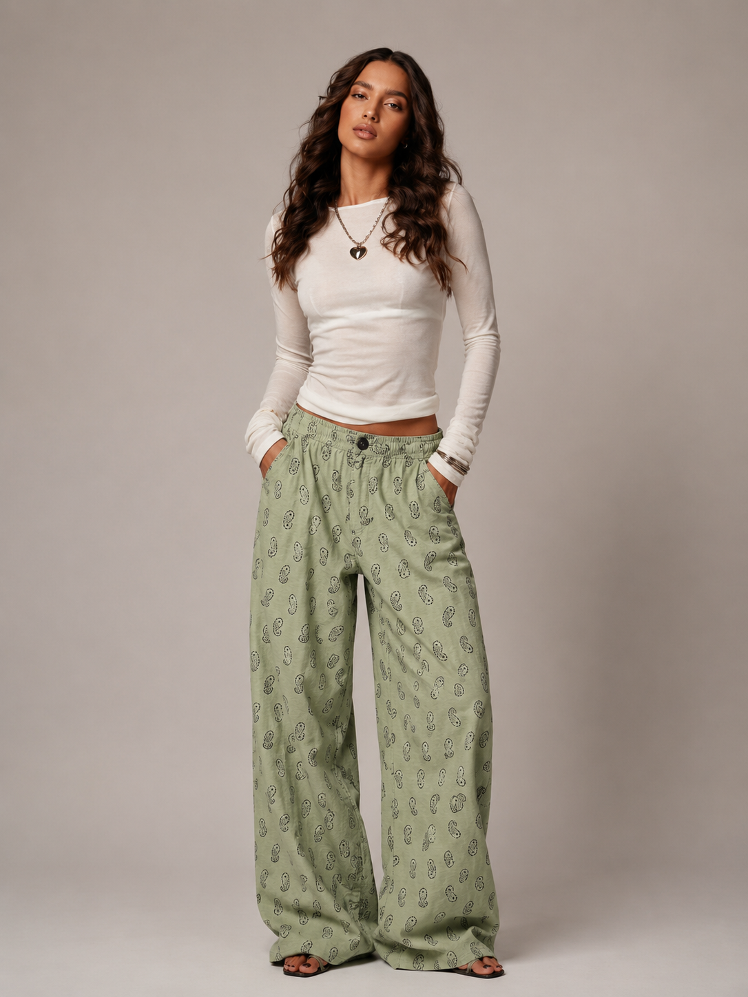Calça Pantalona Paisley Breeze