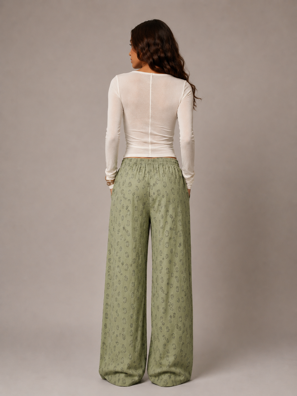 Calça Pantalona Paisley Breeze