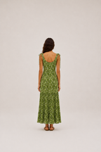 Vestido Midi Estampado Aurora Verde