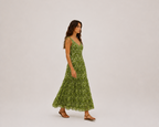 Vestido Midi Estampado Aurora Verde